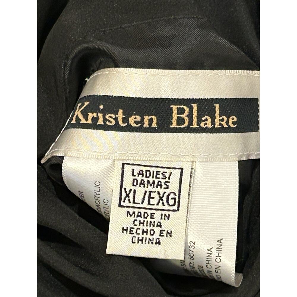 Kristen Black Reversible Faux Fur Leopard Print Vest Women's size XL - Picture 5 of 5
